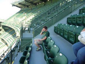 Me at Lambeau Field during an annual shareholders meeting