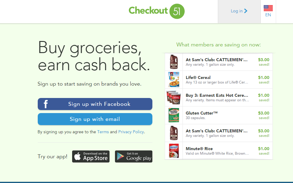 get cash back anytime you grocery shop