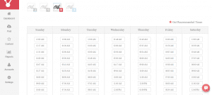 Posting Schedule on Viraltag