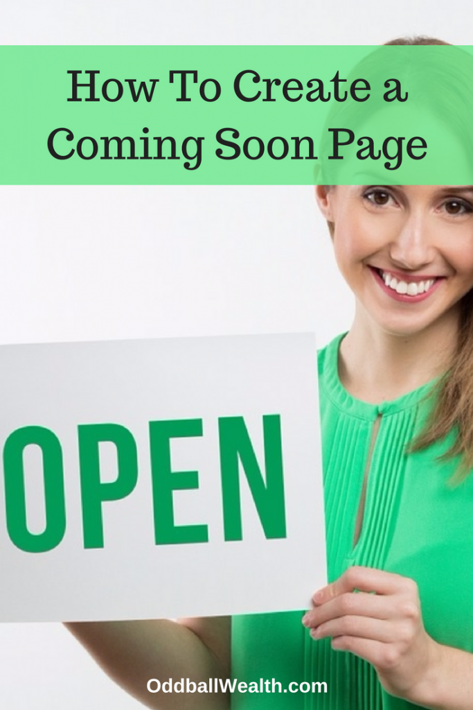 How To Create a Coming Soon Page
