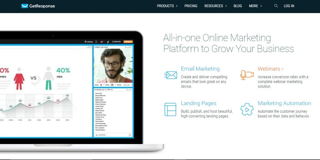 GetResponse is an all-in-one online email marketing platform to help grow your business