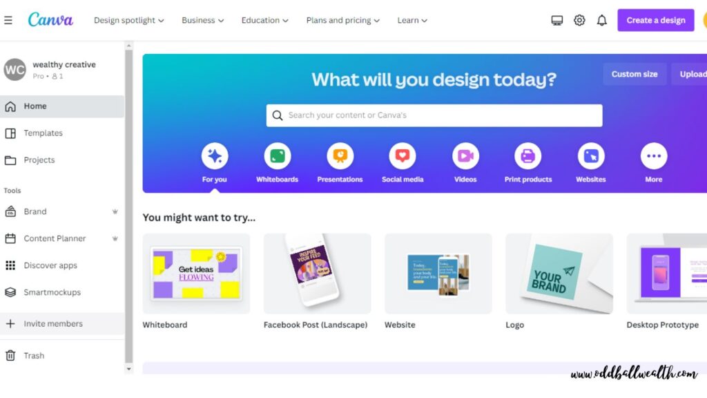 Canva homepage. Try Canva Free Graphic Design Tool Today!