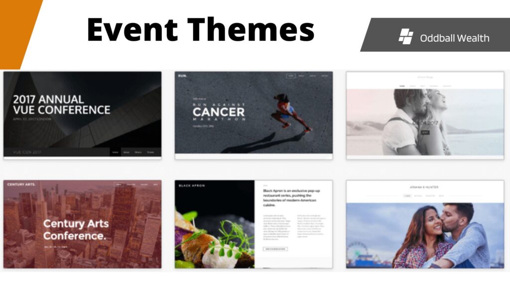 Weebly's Event Themes