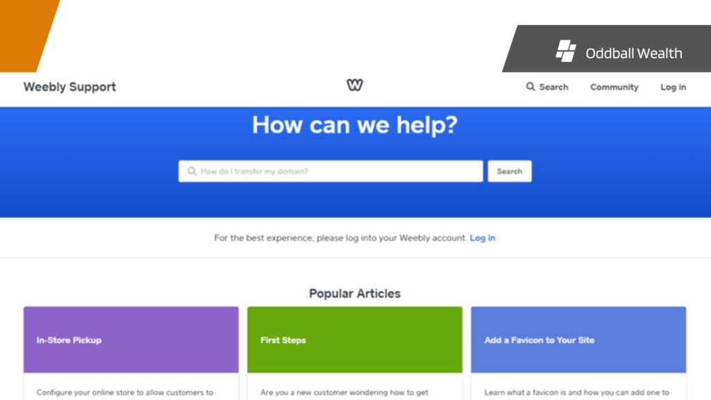 All Weebly users have access to the Help Center, regardless of the package they select.