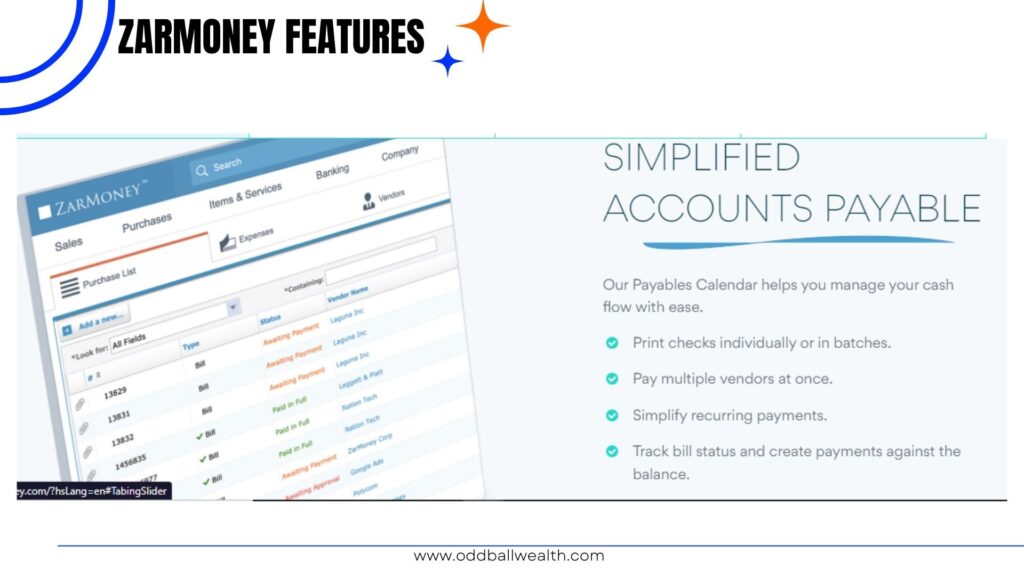 ZarMoney Features: Simplified Accounting
