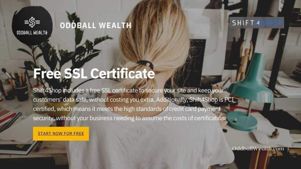 Shift4Shop gives users free SSL certificates. Get a FREE SSL Certificate for your website now at Shift4Shop!