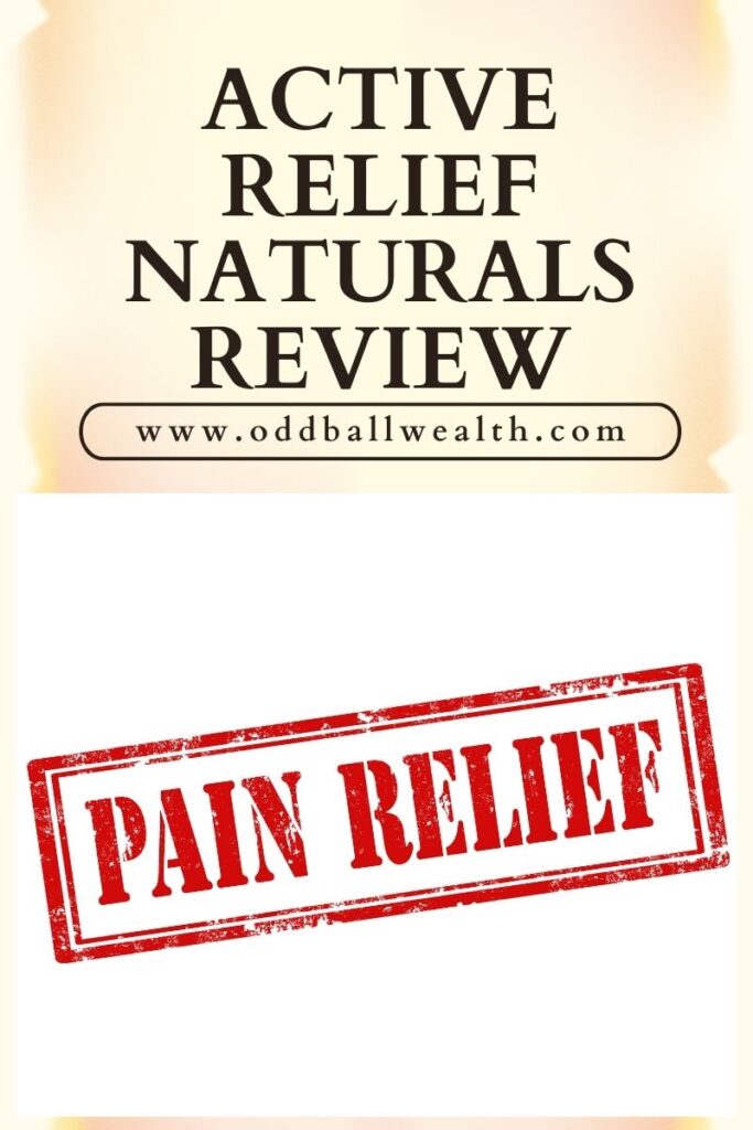 Active Relief Naturals Review - Natural Pain relief