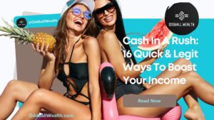 Two young woman laughing and floating in the water while at the beach.