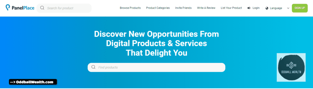 Screen capture image of PanelPlace.com website homepage.