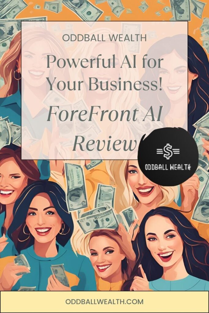 ForeFront AI Chatbot review of setup on desktop by six female entrepreneurs and woman business owners.