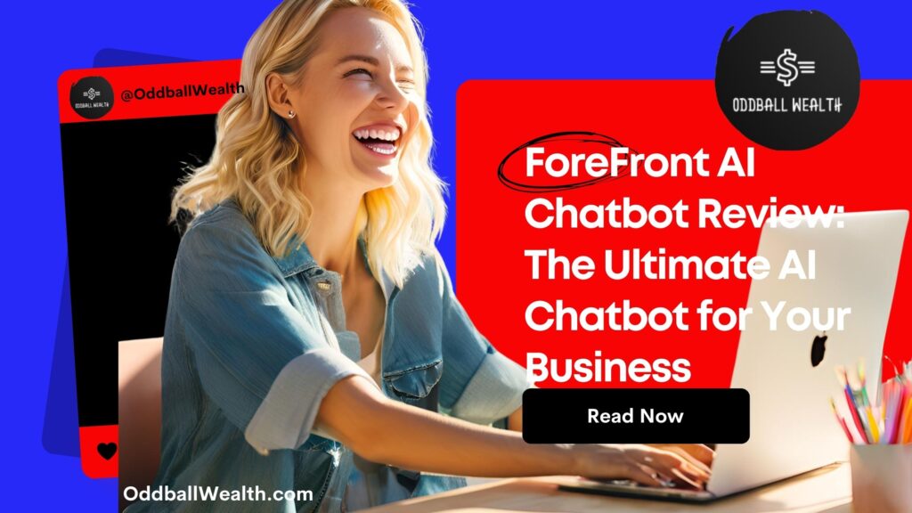 ForeFront AI Chatbot interface on a laptop