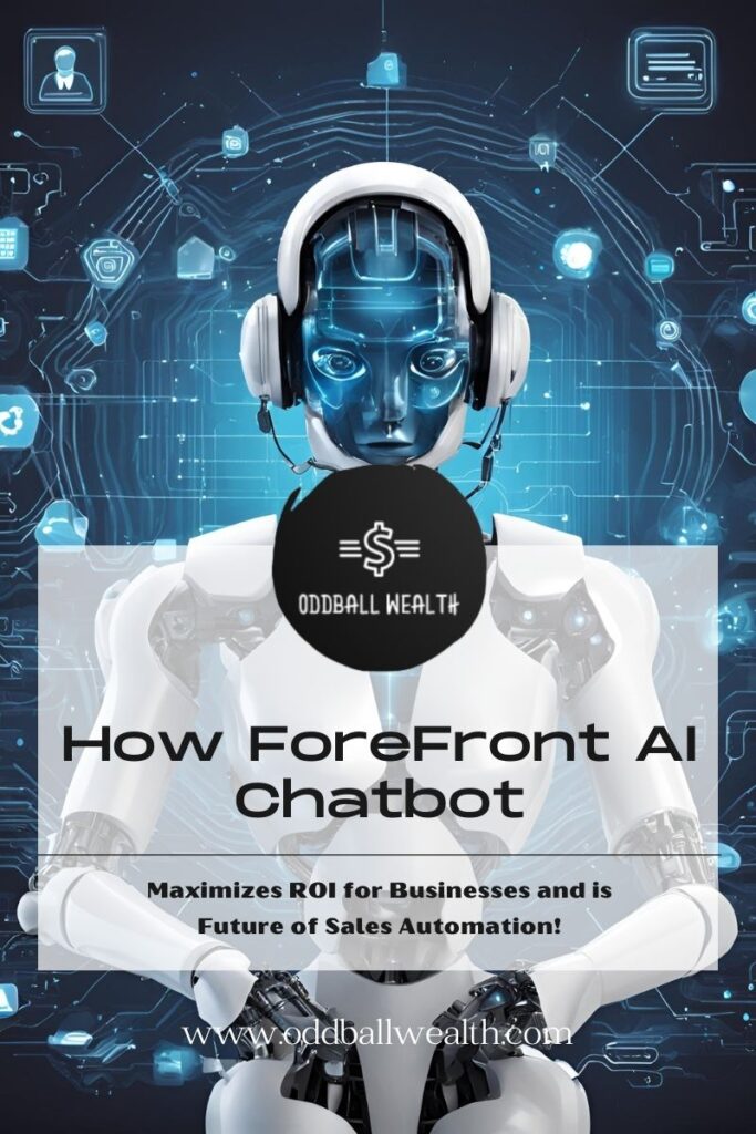 A metal human like robot using ForeFront AI chatbot.