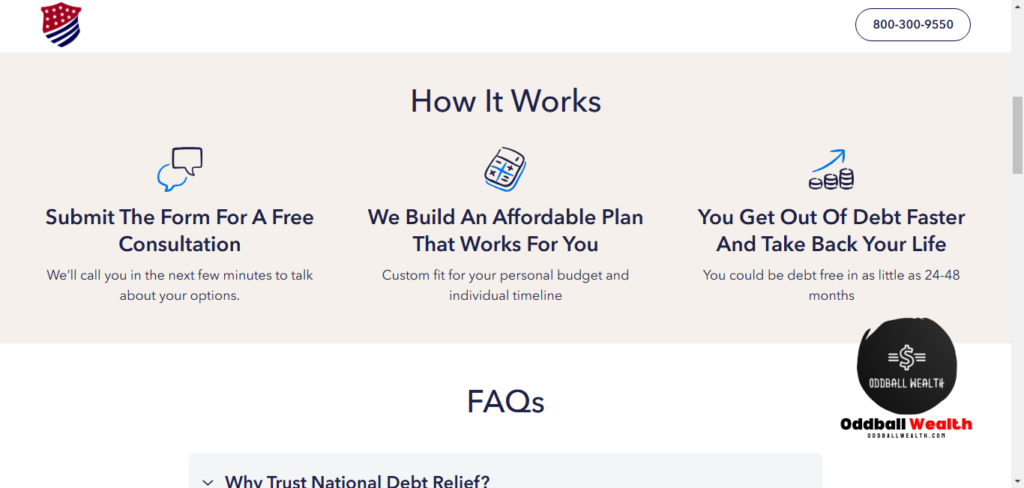 Screenshot Image of How National Debt Relief Services Work