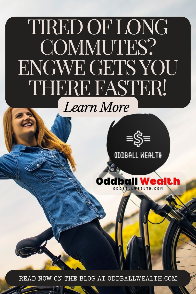 An Engwe ebike rider confidently passing other commuters.