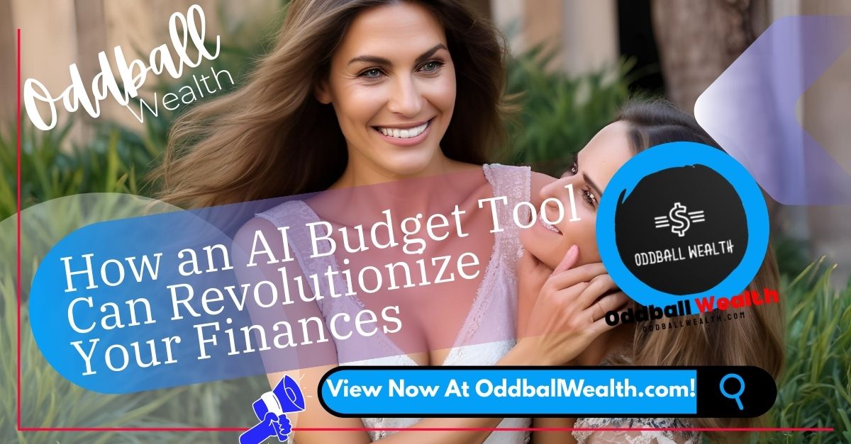 A beautiful woman with a brain-shaped icon with dollar signs, representing an intelligent AI budget tool like Copilot Money App or the Empower Personal Capital Financial Web App.
