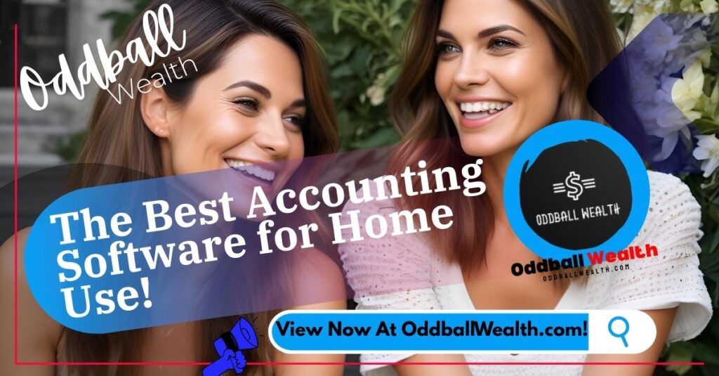 The Best Accounting Software for Home Use! A person at a home desk using a laptop with accounting software for home use displayed on the screen.