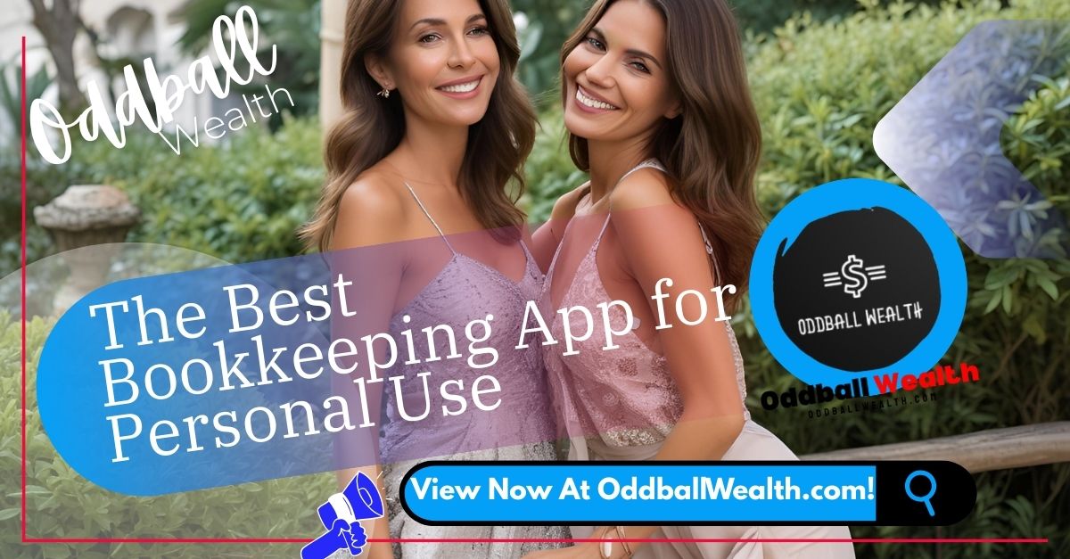 Two beautiful woman smiling and comparing two of the best personal finance and money management apps: Copilot vs Personal Capital (now called "Empower Personal Capital Dashboard") money apps. As the holding a smartphone displaying the dashboard of a top-rated bookkeeping and money management app for personal finance use.
