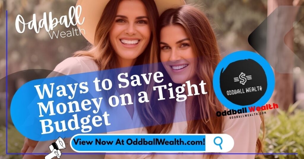 A person carefully dividing a small amount of money into savings, illustrating ways to save money on a tight budget.